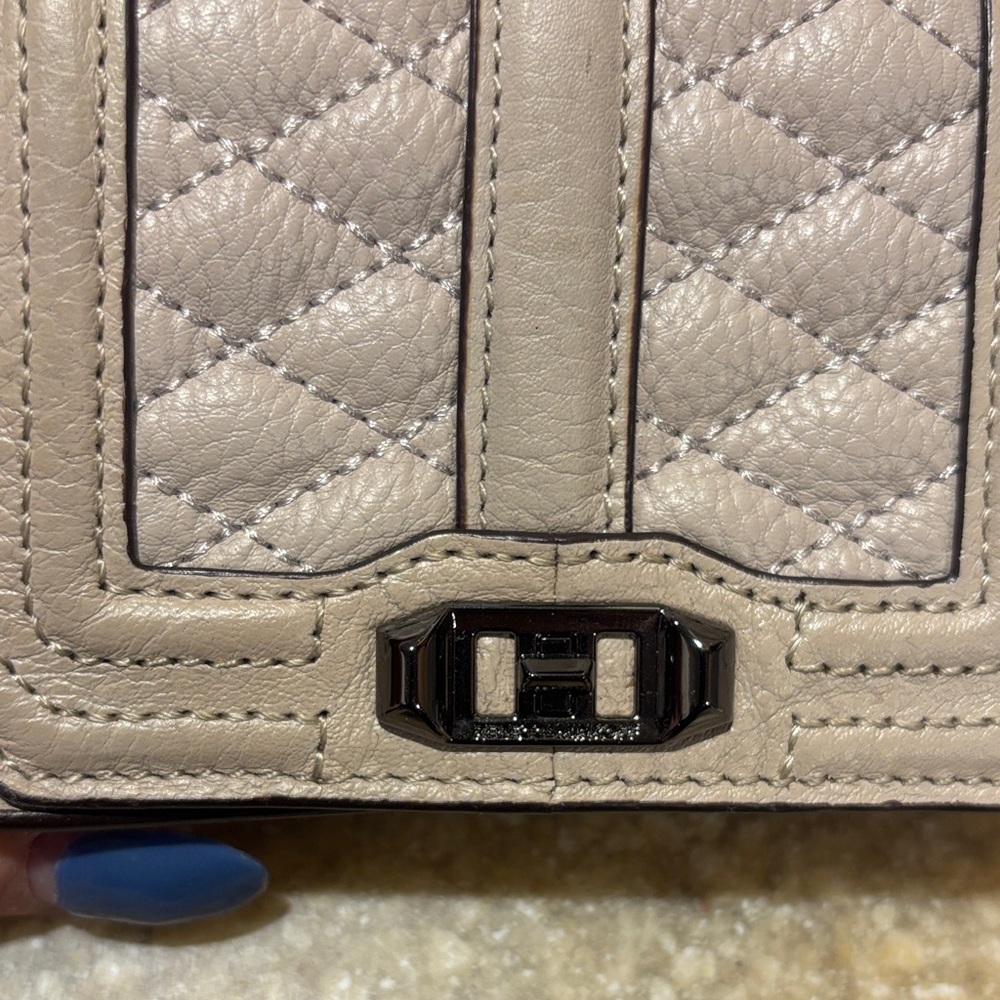 Rebecca Minkoff Quilted Leather Wallet in Taupe - Picture 4 of 7